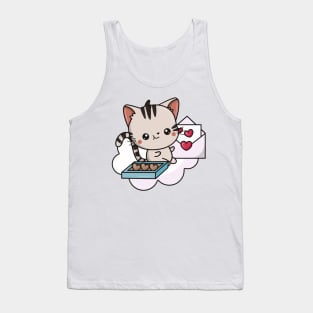 CAT HAPPY VALENTINES DAY KITTEN LOVERS Tank Top